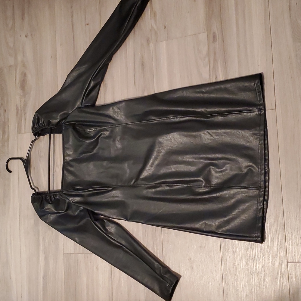 Wild fable leather black dress